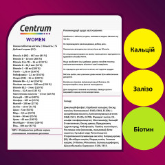 Мультивітаміни для жінок Centrum 60 таблеток уцінка термін придатності квітень 2025