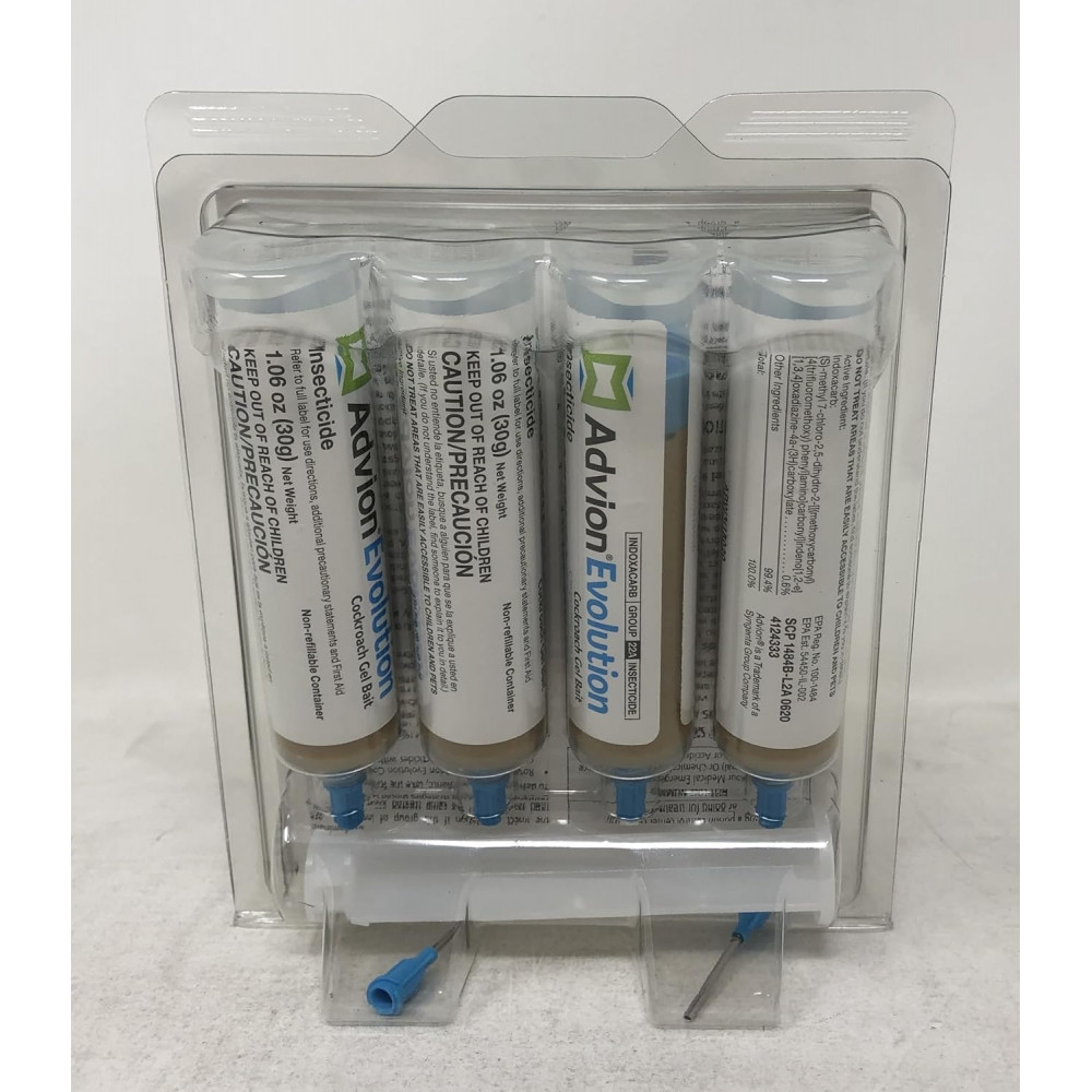 Syngenta Advion Evolution cockroach gel  4 syringes, 30 g each, new formula with 60% more potency