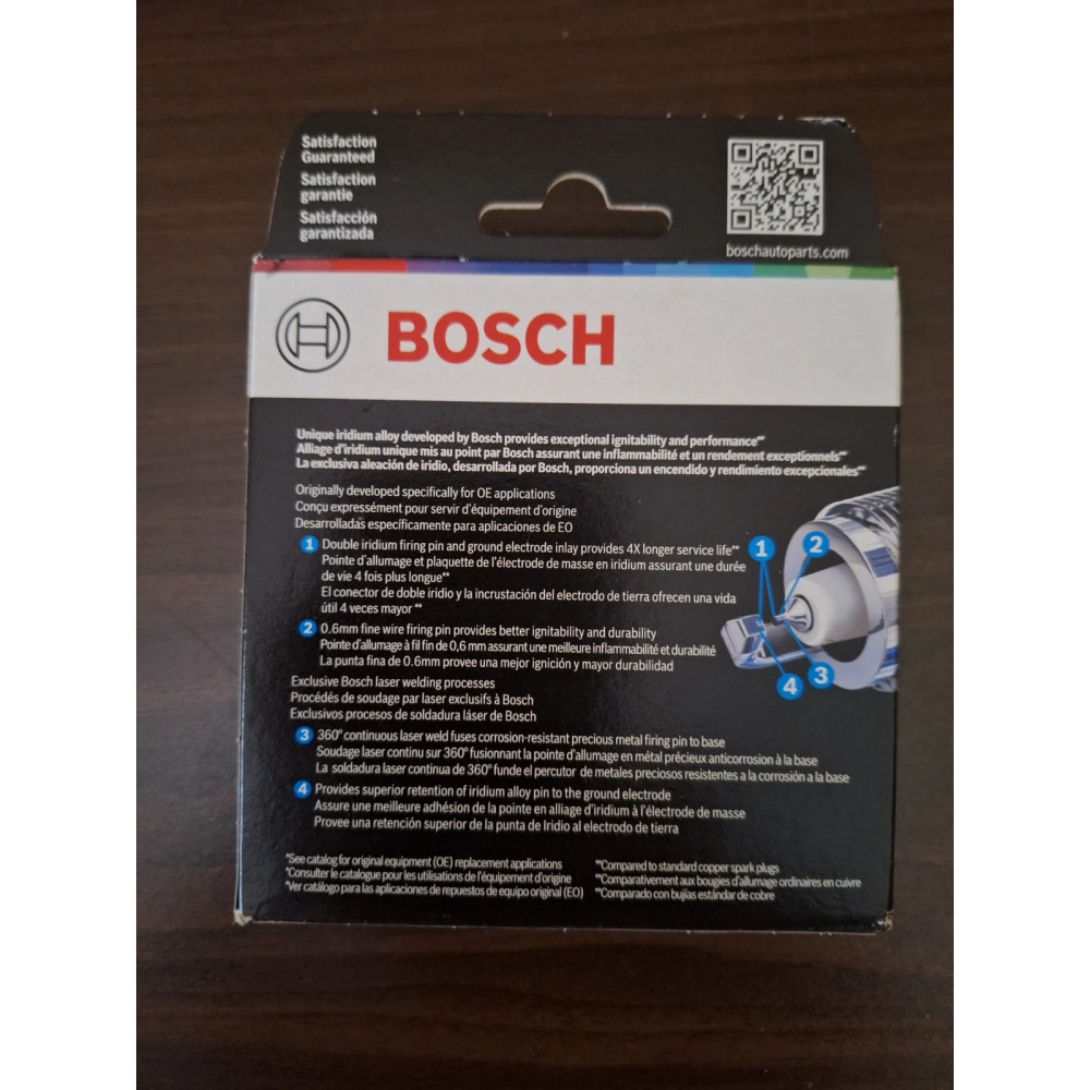 BOSCH iridium spark plugs, 4 pcs, for Toyota Prius, Corolla, Scion, Lexus