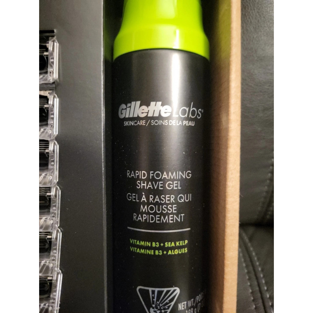 Змінні касети для бритви Gillette Labs з ексфолюючою смужкою та гелем для гоління 198 г