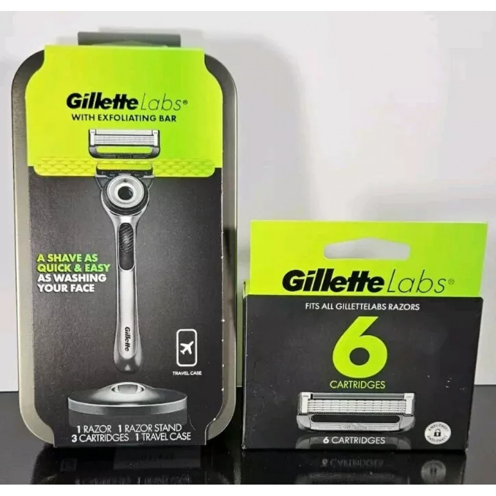 Набір для гоління Gillette Labs Travel Kit (бритва + підставка + кейс + 9 картриджів)