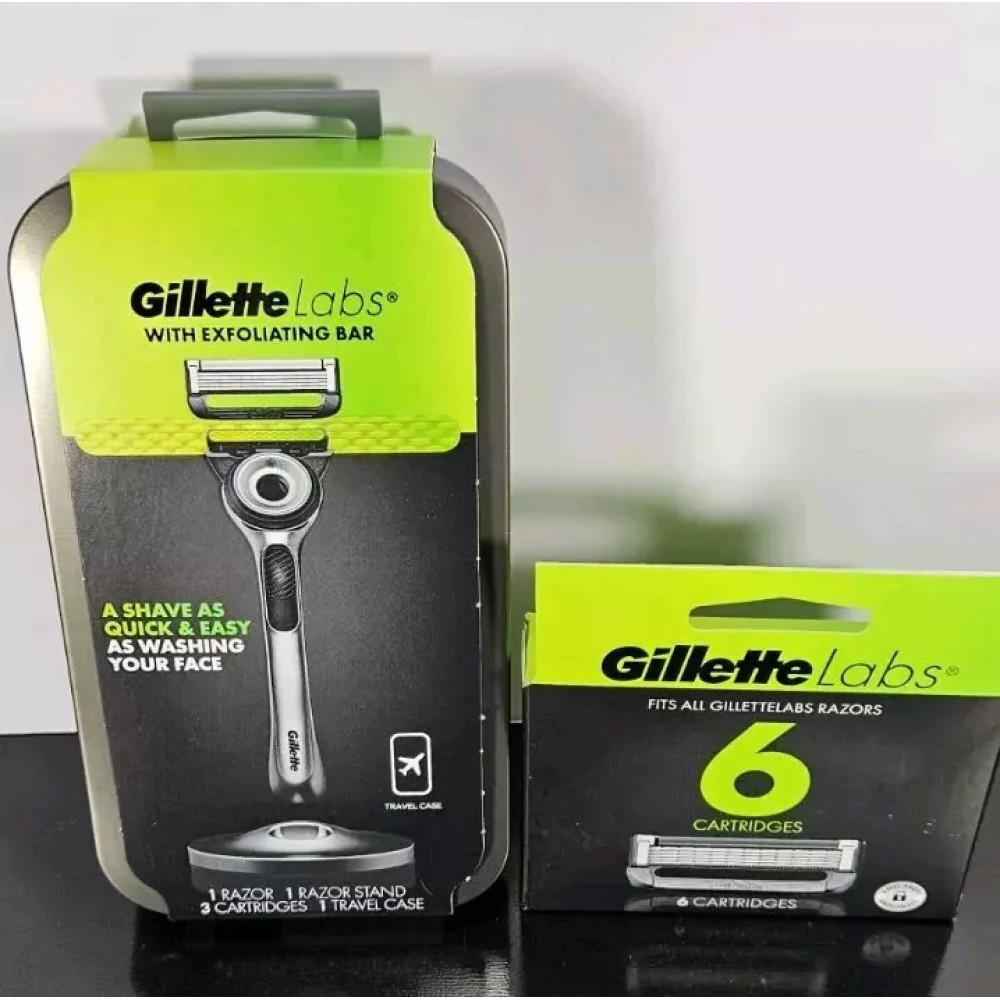 Набір для гоління Gillette Labs Travel Kit (бритва + підставка + кейс + 9 картриджів)