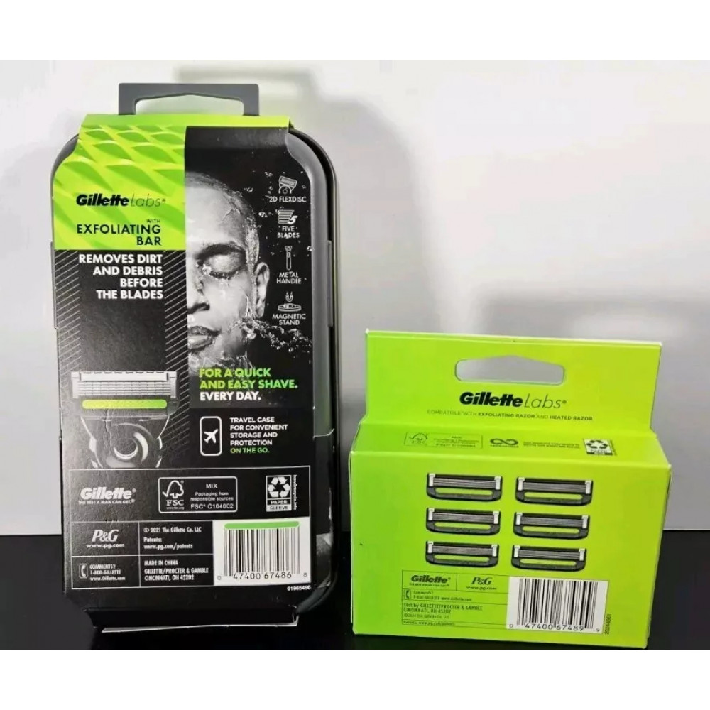 Набір для гоління Gillette Labs Travel Kit (бритва + підставка + кейс + 9 картриджів)