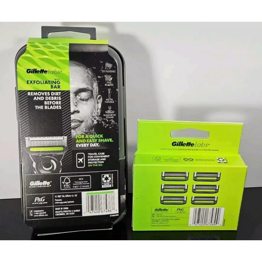 Набір для гоління Gillette Labs Travel Kit (бритва + підставка + кейс + 9 картриджів)