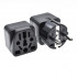Multifunctional socket adapter WY-9 Black for traveling in Europe America Australia