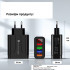 Mobile phone charger with digital display and 4 USB EU-European standard black