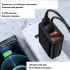 Mobile phone charger with digital display and 4 USB EU-European standard black