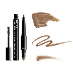 NYX 3-in-1 multifunctional eyebrow pencil Sourcils 31B02 Taupe with mascara and powder