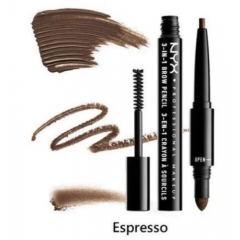 NYX 3-in-1 multifunctional eyebrow pencil Sourcils 31B02 Taupe with mascara and powder