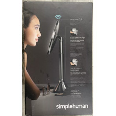 Simplehuman ST3052 stainless steel touch mirror 8 inches with backlight and 5x magnification