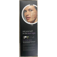 Simplehuman ST3052 stainless steel touch mirror 8 inches with backlight and 5x magnification