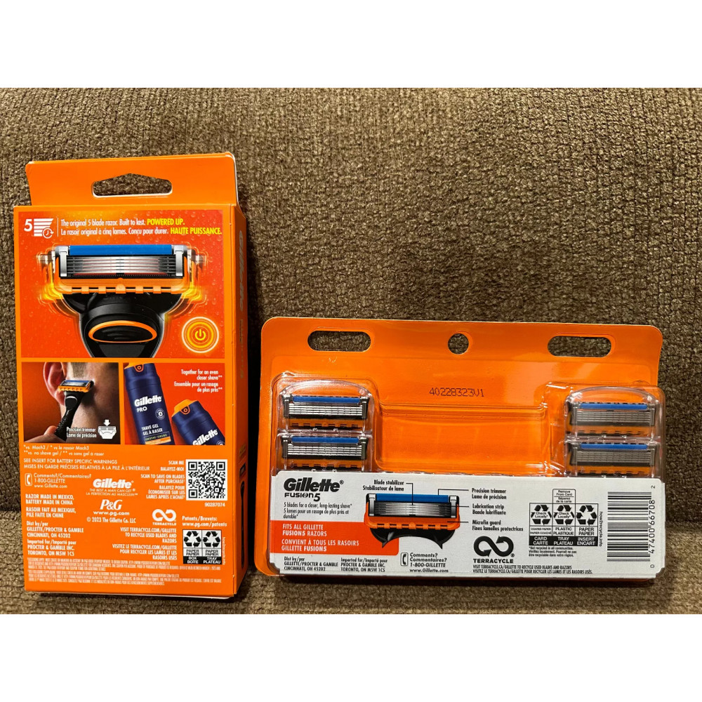 Бритвенный станок Gillette Fusion5 Power с 13 картриджами