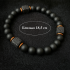 Men's bracelet made of natural onyx and black lava stone