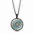 Mandala Yoga Time necklace, symbol of peace and light, black