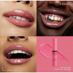 Блиск для губ з ефектом сяйва NYX Butter Gloss PEACHES AND CREAM BLG03 персиковий 8 мл
