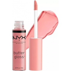 NYX Butter Gloss Crème Brulee BLG05 Caramel Pink Lip Gloss with Shine Effect, 8 ml