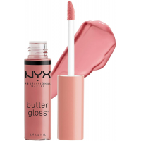 NYX Butter Gloss Tiramisu BLG07 pink-beige lip gloss with shine effect, 8 ml