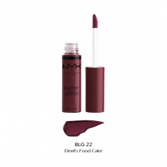 Блиск для губ з ефектом сяйва NYX Butter Gloss Devil’s Food Cake BLG22 шоколадно-сливовий 8 мл