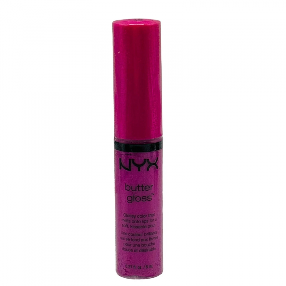 NYX Butter Gloss Sugar Cookie BLG19 bright pink lip gloss with a shine effect, 8 ml