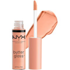 NYX Butter Gloss Fortune Cookie BLG13 Natural Nude Lip Gloss with Shine Effect, 8 ml