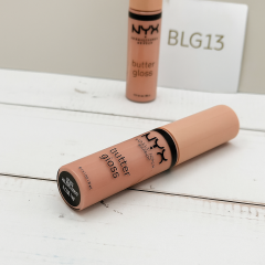 NYX Butter Gloss Fortune Cookie BLG13 Natural Nude Lip Gloss with Shine Effect, 8 ml