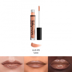 NYX Professional Makeup Lip Lingerie SABLE LLG05 Moisturizing Lip Gloss, Coffee Beige, 8 ml