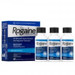 Rogaine Extra Strength 5% Minoxidil Hair Growth Treatment for Men, Three-Month Supply, 180 ml