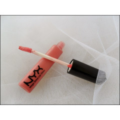 NYX Mega Shine Lip Gloss Beige LG129 with a mirror finish