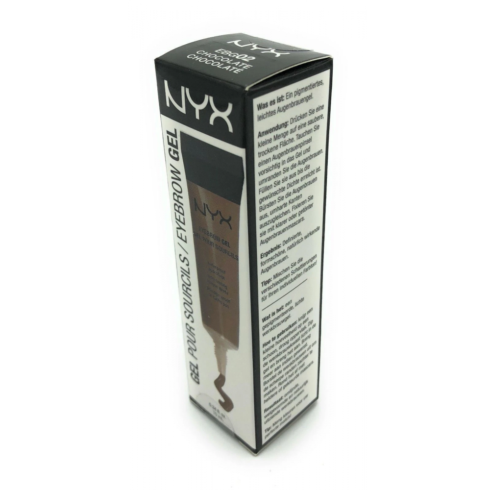 NYX Eyebrow Gel Chocolate EBG02 Coloured Waterproof Fixing Gel 10 ml