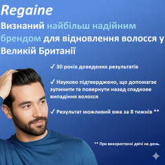 Лечебная пена против выпадения волос для мужчин Regaine For Men Extra Strength 5% набор из 3 флаконов по 73 мл