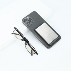 Складні окуляри для читання із захистом від синього світла чорні з діоптріями 100