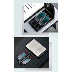 Складные очки для чтения с защитой от синего света черные с диоптриями 150