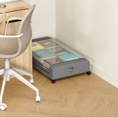 Органайзер для белья и одежды под кровать Generic U-Store серый комплект из двух предметов