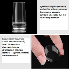 Прозорий силіконовий штамп для манікюру та стемпінгу з кришкою 2,8 см і скребком