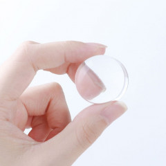 Прозорий силіконовий штамп для манікюру та стемпінгу з кришкою 2,8 см і скребком