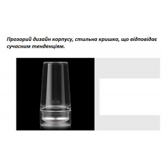 Прозорий силіконовий штамп для манікюру та стемпінгу з кришкою 2,8 см і скребком