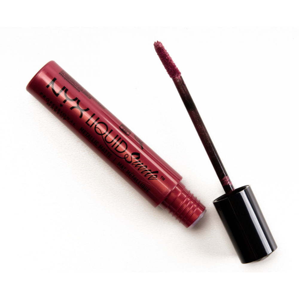 Матовая жидкая помада с металлическим эффектом Nyx Liquid Suede 4 мл оттенок Modern Maven LSCL39