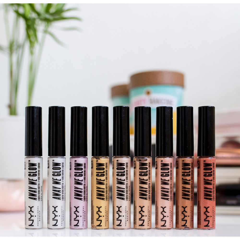 NYX Away We Glow AWG03 Golden Hour Cream Highlighter with Applicator, 6.8 ml