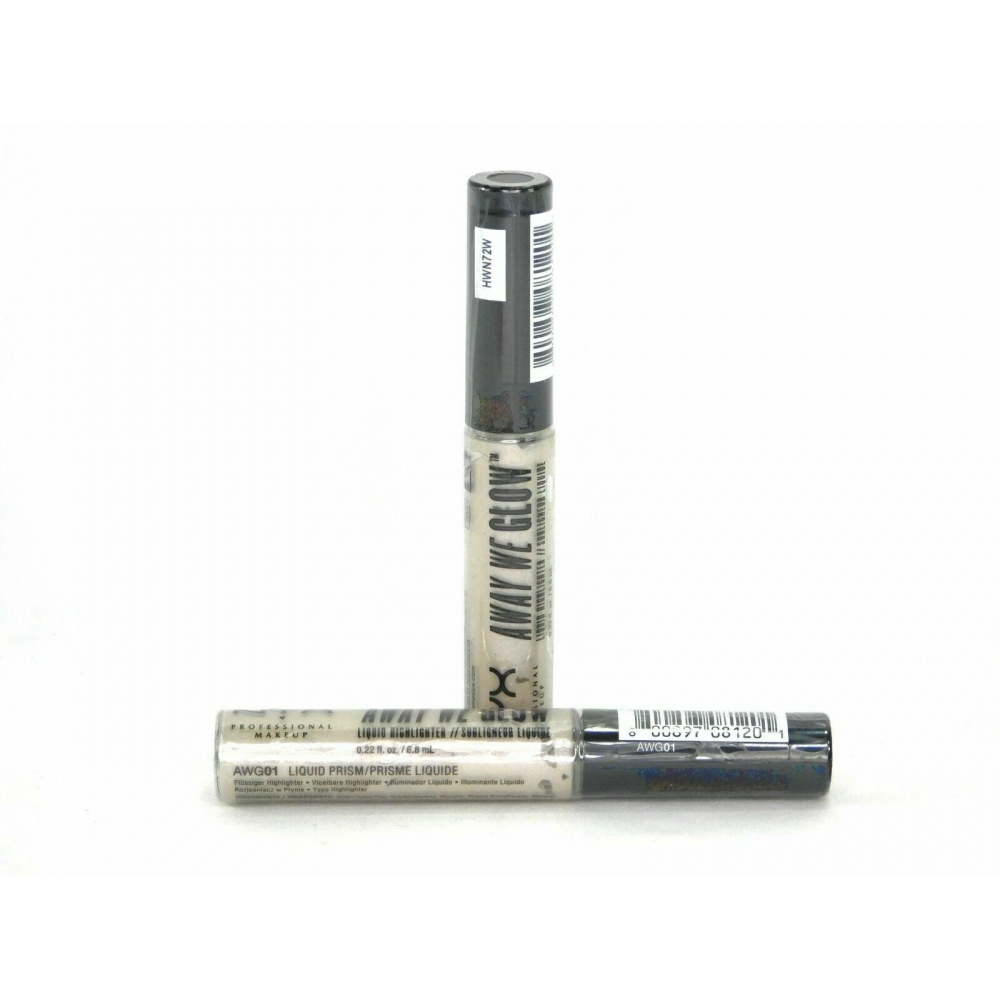NYX Away We Glow AWG01 Liquid Prism Cream Highlighter with Applicator, 6.8 ml