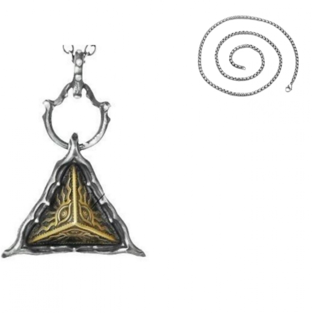 Eye of the Mountain pendant with a fine round chain TD-395