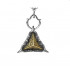 Eye of the Mountain pendant in a triangular metal frame
