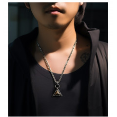 Eye of the Mountain pendant with a fine round chain TD-395