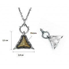 Eye of the Mountain pendant in a triangular metal frame
