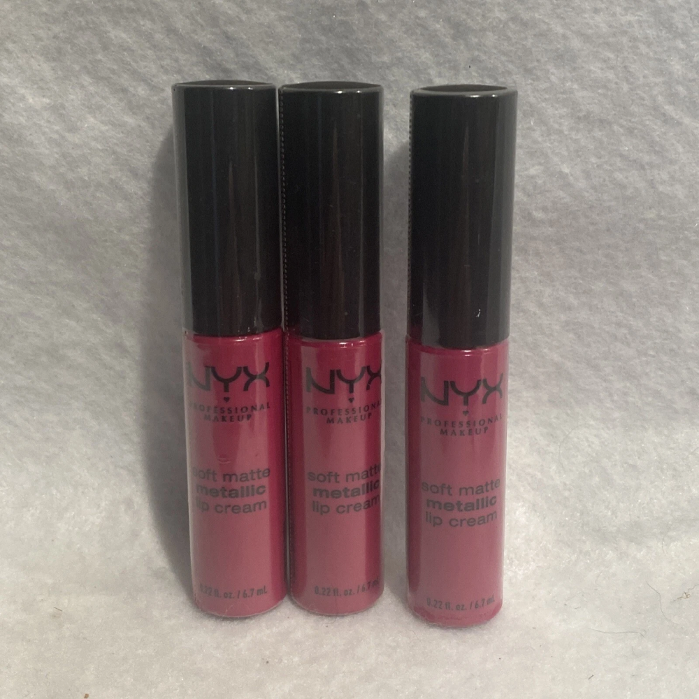 NYX Cosmetics Soft Matte Metallic Lip Cream SMMLC03 Paris Creamy Metallic Matte Lipstick