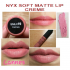 NYX Cosmetics Soft Matte Metallic Lip Cream SMMLC06 Cannes Creamy Metallic Matte Lipstick