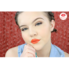 NYX Liquid Suede Cream Lipstick LSCL05 Orange County mini format liquid cream lipstick with a matte finish