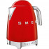 SMEG KLF04RDEU retro-style electric kettle, red, 1700 ml
