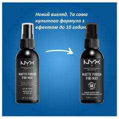 Спрей-фиксатор макияжа NYX Professional Makeup Matte Finish 60 мл