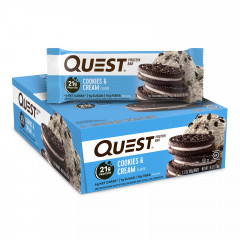 Микс протеиновых батончиков Quest Nutrition Protein Bar Cookies & Cream печенье с кремом 12 штук