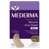 Пластыри для коррекции шрамов Mederma Silicone Small 4 штуки 3,5 х 7,6 см